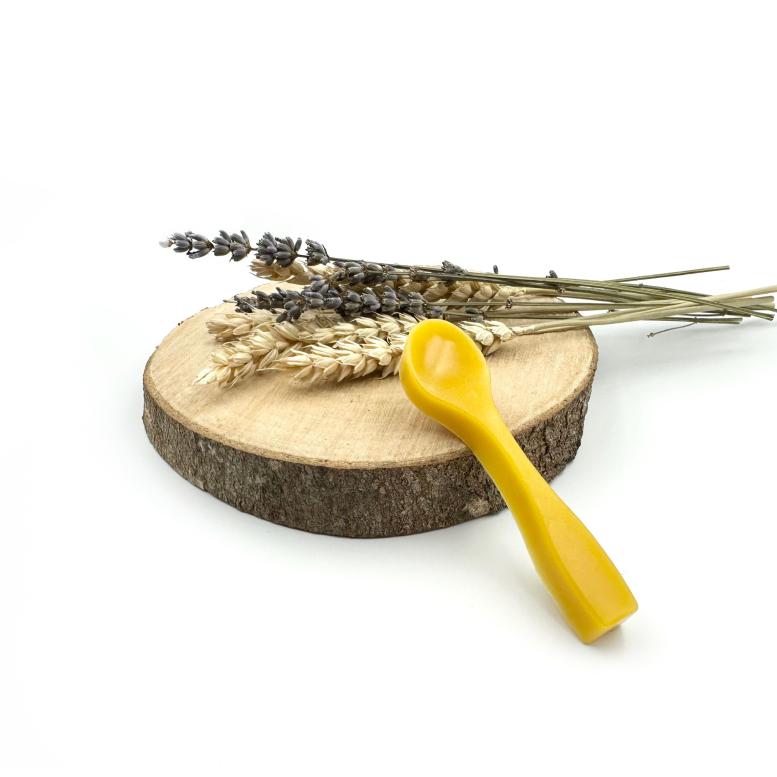 Dekorativer Löffel aus 100 % Bienenwachs – Handgegossen & Naturbelassen