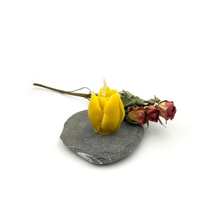 Handgefertigte Bienenwachskerze - „Blüte“